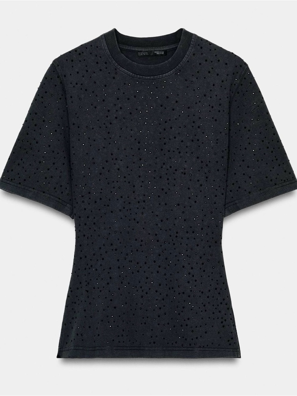 Zara Women’s Dark Embellished T-Shirt